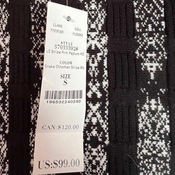White House Black Market WHBM Jacquard Sweater. New with Tags Small - Picture 7 of 7